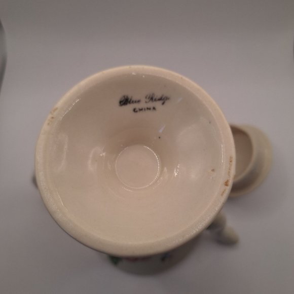 VINTAGE SOUTHERN BLUE RIDGE ROSE MARIE CHOCOLATE POT - Picture 9 of 10